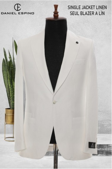 blazer single jacket linen