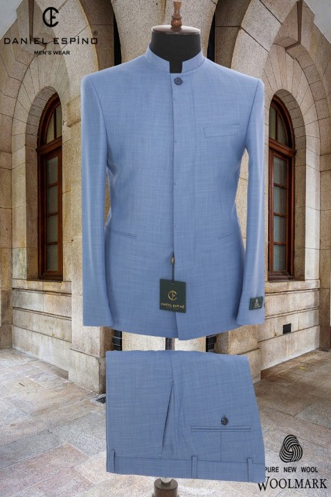 collarless suit